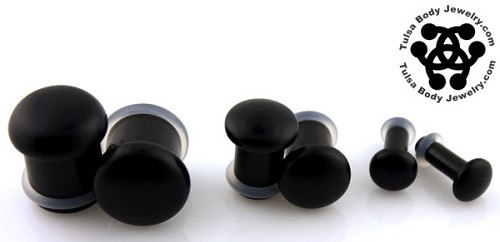 Single Flare Ebony Plugs by Oracle Body Jewelry Plugs  