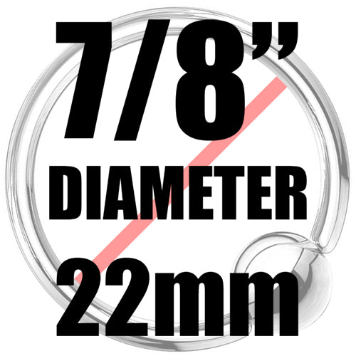 7/8" Diameter Body Jewelry (22mm)