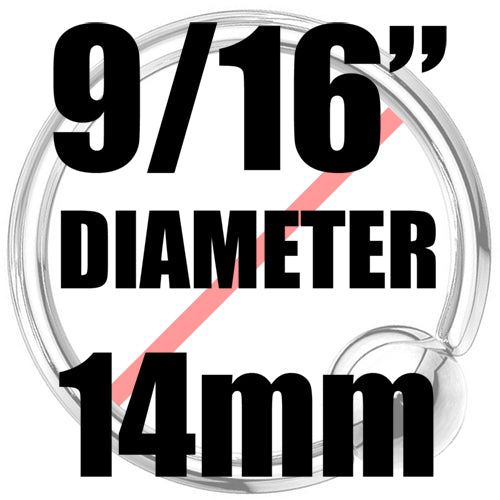 9/16" Diameter Body Jewelry (14mm)