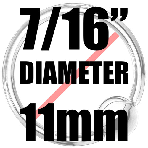 7/16" Diameter Body Jewelry (11mm)