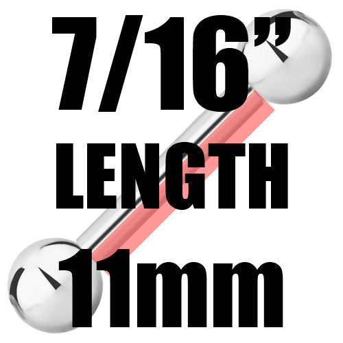 7/16" Long Body Jewelry (11mm)