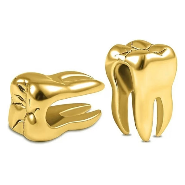 Wisdom Teeth Gold Hangers Plugs 1/2 inch (12mm) Gold