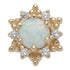 Beaded Opal Sun 14k Threadless End Threadless Ends 6.2mm x 6.2mm White Opal (OP17) & Clear CZ