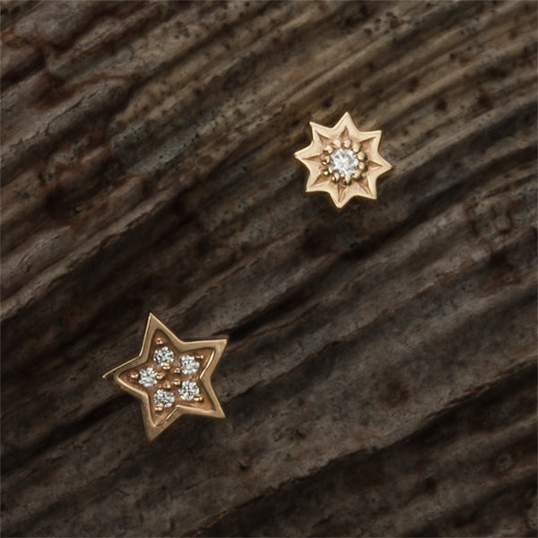 Multi Gemmed Star 14k Threadless End Replacement Parts  