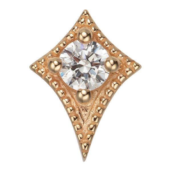 North Star 14k Threadless End | Tulsa Body Jewelry