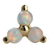 Opal Trinity 14k Threadless End Threadless Ends 3.5mm x 3.5mm White Opal