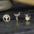 Peace Sign 14k Threadless End Replacement Parts  