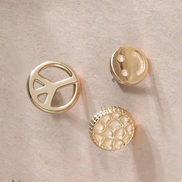 Peace Sign 14k Threadless End Replacement Parts  