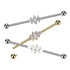 14g 3 Marquise CZ Titanium Industrial Barbell Industrial Barbells