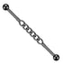 14g Cuban Chain Industrial Barbell Industrial Barbells 14g - 1-1/2" long (38mm) - 5mm balls Black Stainless