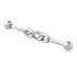 14g Chainlink Stainless Industrial Barbell Industrials 14g - 1-1/2" long (38mm) Stainless Steel