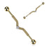 14g Spring Coil CZ Industrial Barbell Industrial Barbells 14g - 1-1/2" long (38mm) - 5mm balls Clear CZ