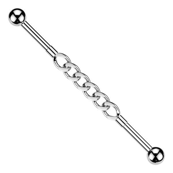 14g Cuban Chain Industrial Barbell Industrial Barbells 14g - 1-1/2