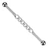 14g Cuban Chain Industrial Barbell Industrial Barbells 14g - 1-1/2" long (38mm) - 5mm balls Stainless Steel