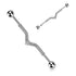 14g Spring Coil CZ Industrial Barbell Industrial Barbells 14g - 1-1/2" long (38mm) - 5mm balls Clear CZ