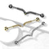 14g Spring Coil CZ Industrial Barbell Industrial Barbells