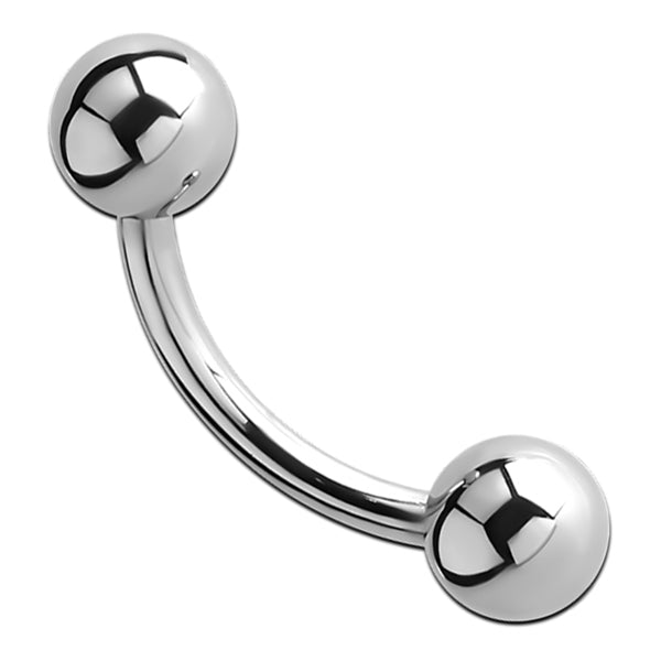 14g Stainless Curved Barbell Curved Barbells 14g - 1/4