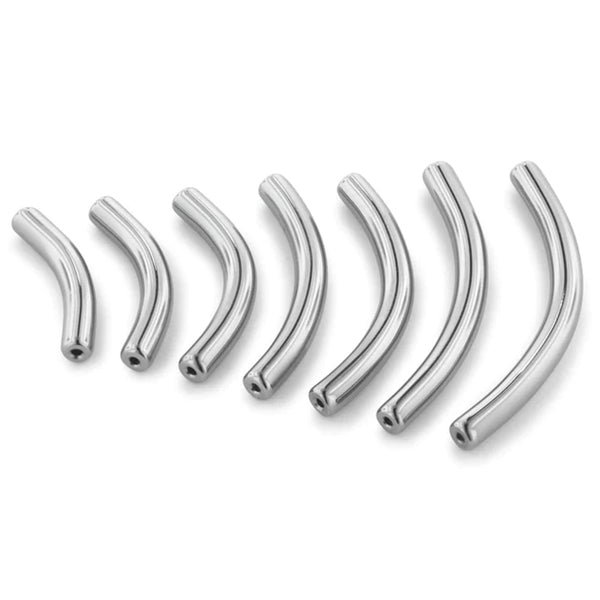14g Threadless Curved Barbell by NeoMetal Replacement Parts 14g - 5/16" (8.0mm) long High Polish (silver)