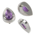 16g Amethyst Concho Teardrop Titanium End Internal Ends 16 gauge - 5.6x8.0mm High Polish (silver)