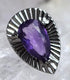 16g Amethyst Concho Teardrop Titanium End Internal Ends