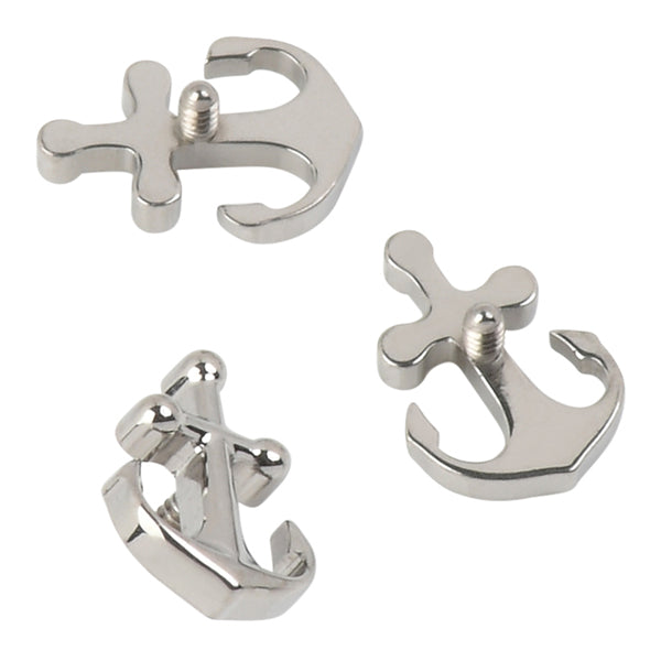 16g Anchor Titanium End Internal Ends 16 gauge - 5x7mm High Polish (silver)