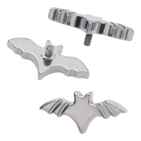 16g Bat Titanium End Replacement Parts 16 gauge - 4.4x9.3mm High Polish (silver)