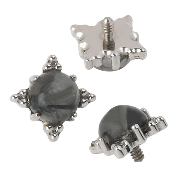 16g Beaded Gemstone Titanium End