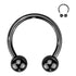 14g Black Titanium Circular Barbell (internal) Circular Barbells 14g - 15/32" diameter (12mm) - 5mm balls Black Titanium