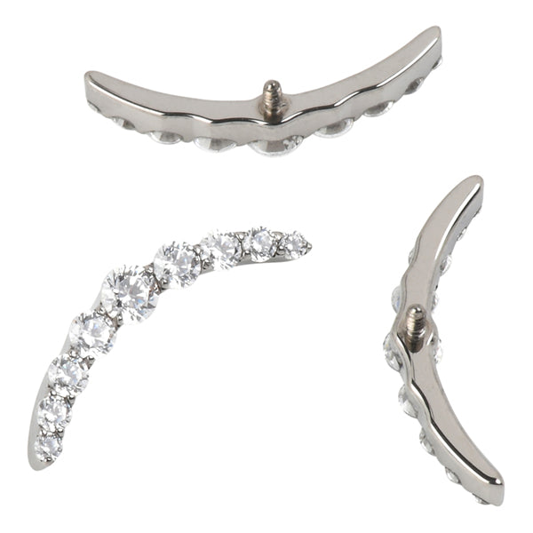 16g CZ Crescent Titanium End