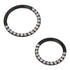 16g CZ Face Black Titanium Hinged Ring Hinged Rings 16g - 5/16" diameter (8mm) High Polish (silver)