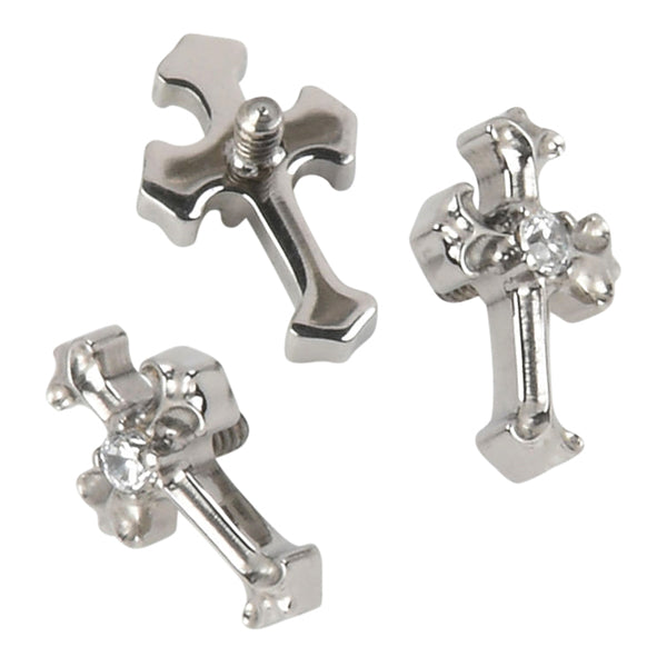 16g Celtic Cross CZ Titanium End