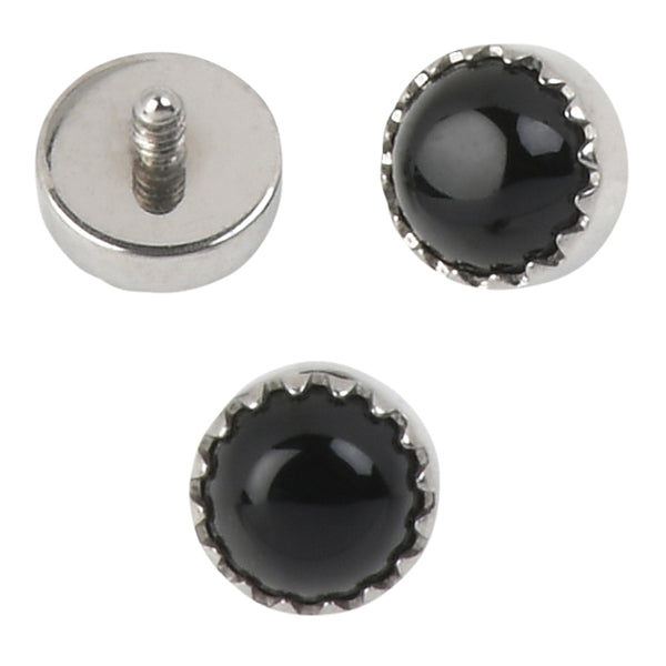 16g Crown Gemstone Titanium End