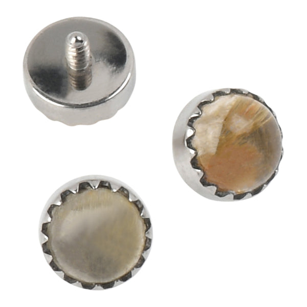 16g Crown Gemstone Titanium End