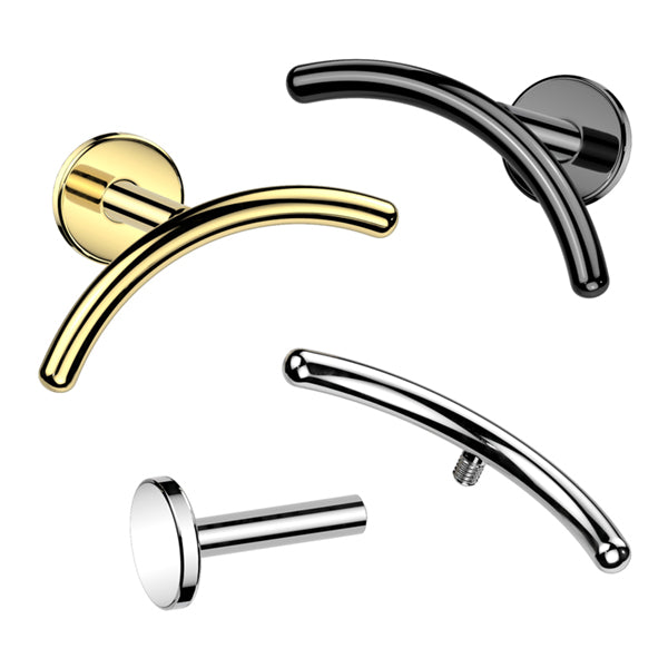 16g Curve Bar Titanium Labret Labrets