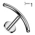 16g Curve Bar Titanium Labret Labrets 16g - 5/16" long (8mm) High Polish (silver)