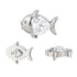 16g Fish CZ Titanium End Replacement Parts 16 gauge - 8x6.3mm Clear CZ