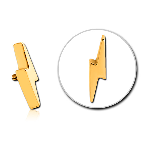 16g Lightning Bolt Gold End Offline 16 gauge - 2x8.9mm Gold