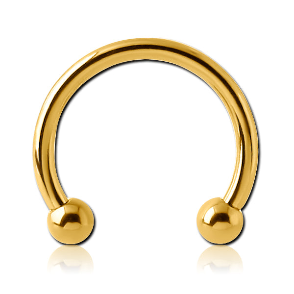 16g Gold Titanium Circular Barbell Circular Barbells 16g - 5/16