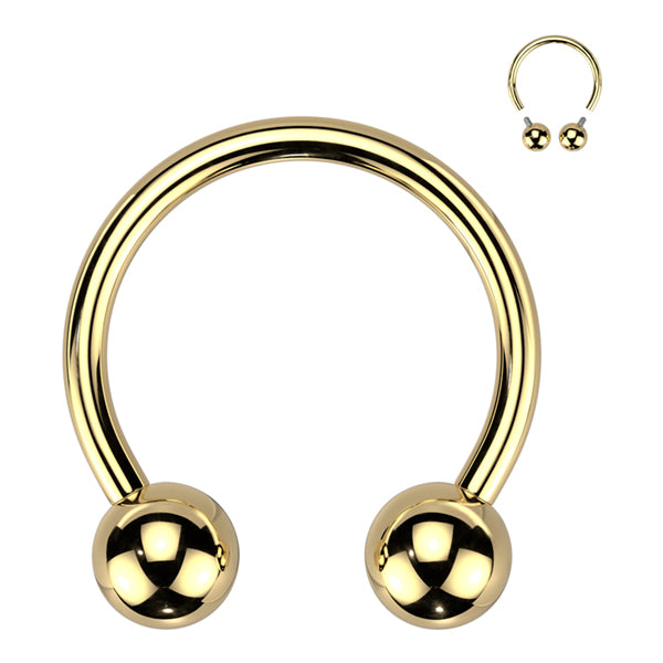 16g Gold Titanium Circular Barbell (internal) Circular Barbells 16g - 5/16