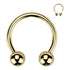 16g Gold Titanium Circular Barbell (internal) Circular Barbells 16g - 5/16" diameter (8mm) - 3mm balls Gold Titanium