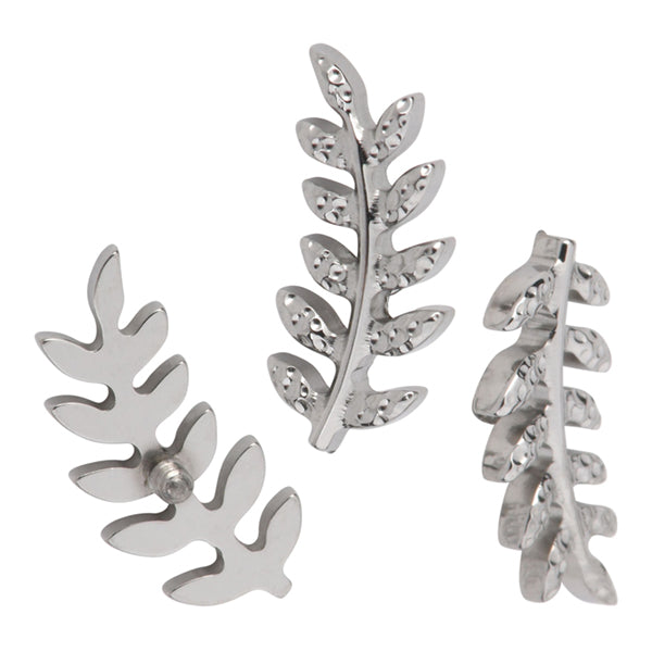 16g Hammered Leaf Titanium End Replacement Parts 16 gauge - 4.3x9.5mm Left