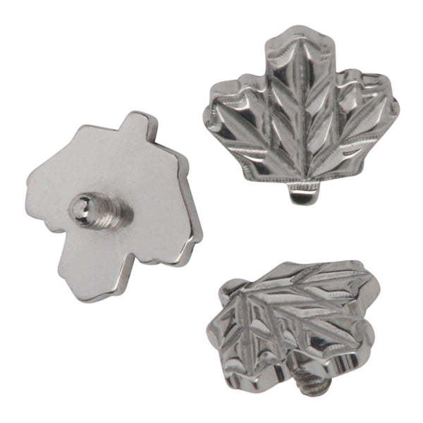 16g Maple Leaf Titanium End Replacement Parts 16 gauge High Polish (silver)