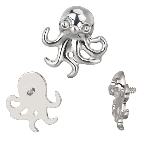 16g Octopus Titanium End Replacement Parts 16 gauge - 8.8x8.4mm High Polish (silver)