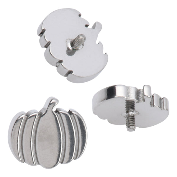 16g Pumpkin Titanium End Replacement Parts 16 gauge - 6.2x6.8mm High Polish (silver)