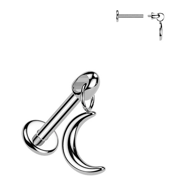 16g Moon Titanium Labret Dangle