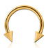 16g Spiked Gold Titanium Circular Barbell Circular Barbells 16g - 1/4" diameter (6mm) - 3x3mm cones Gold Titanium