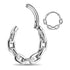 16g Stainless Chain Hinged Segment Ring Hinged Rings 16g - 5/16" diameter (8mm) Stainless Steel