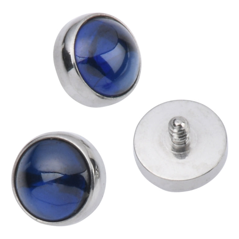 16g Bezel Gemstone Titanium End Replacement Parts 16g - 4mm diameter Synthetic Sapphire
