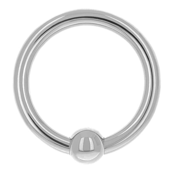 10g Titanium Captive Bead Ring by Anatometal Captive Bead Rings 10g - 5/16" diameter (8.0mm) - 7/32" bead High Polish (silver)