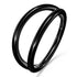 18g Black Double Hinged Ring